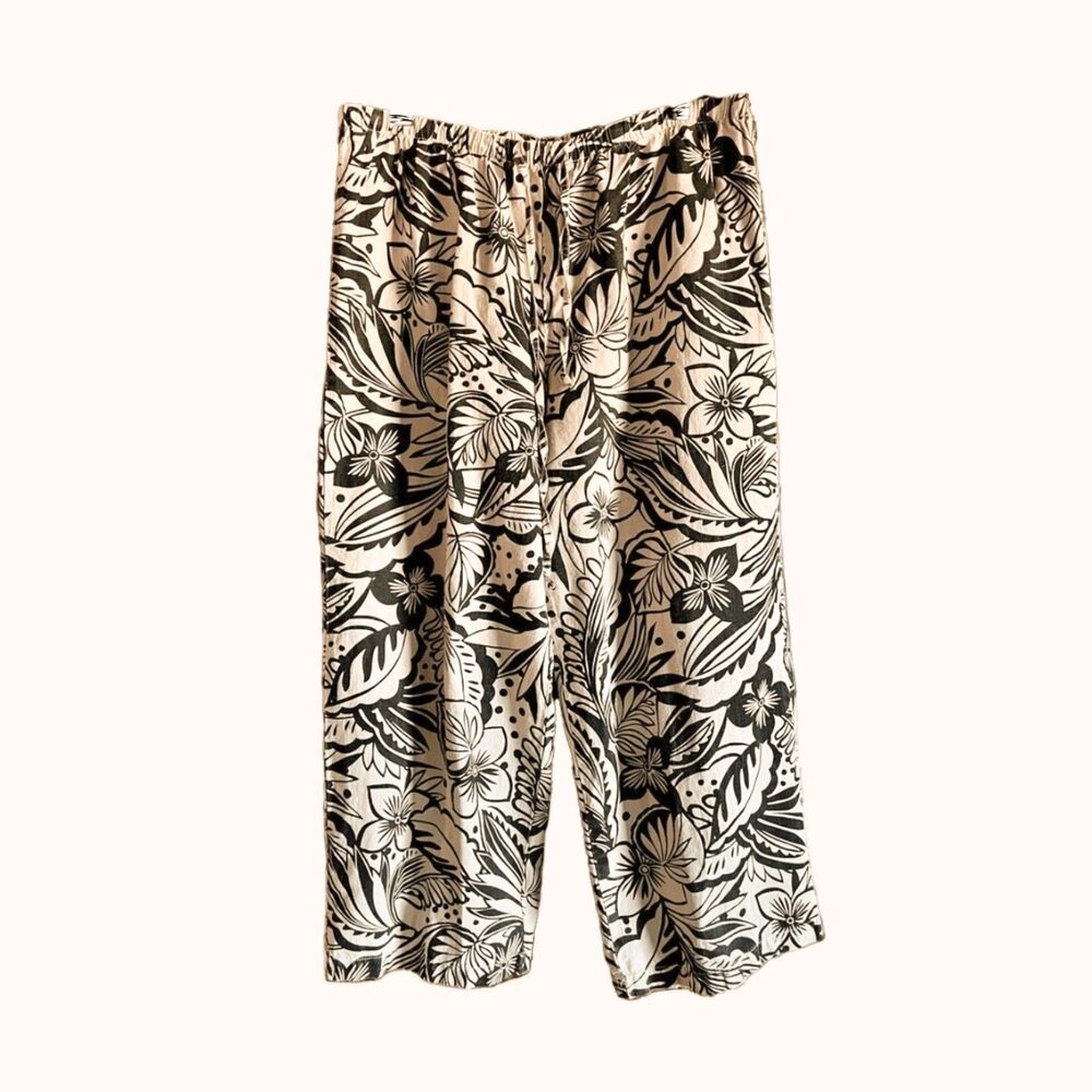 Hot Cotton by Marc Ware Black & Cream Floral Pants